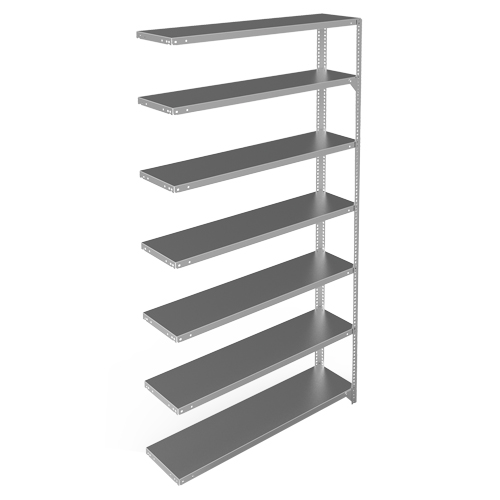 &eacute;l&eacute;ment de rayonnage, Acier galvanis&eacute;, Montant &agrave; fente, Capacit&eacute; 300 lb, 48" la x 84" h x 12" p Chandler Sales