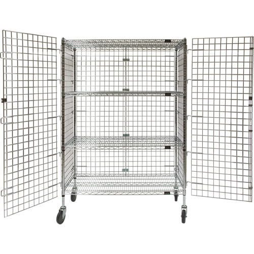 Chariot de s&eacute;curit&eacute;, Chrom&eacute;, 48" x 69" x 24", Capacit&eacute; 500 lb Chandler Sales