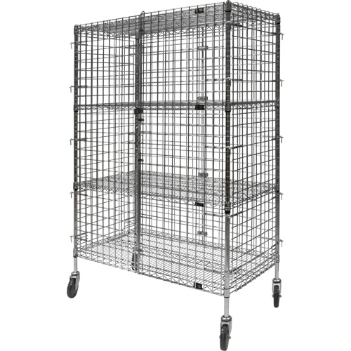 Chariot de s&eacute;curit&eacute;, Chrom&eacute;, 48" x 69" x 24", Capacit&eacute; 500 lb Chandler Sales