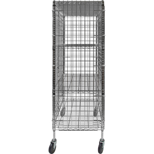 Chariot de s&eacute;curit&eacute;, Chrom&eacute;, 48" x 69" x 24", Capacit&eacute; 500 lb Chandler Sales