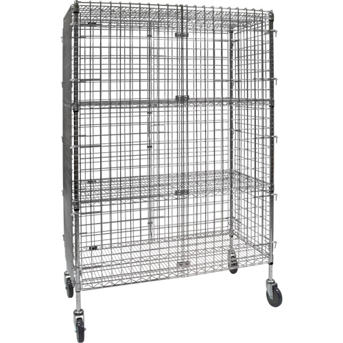 Chariot de s&eacute;curit&eacute;, Chrom&eacute;, 48" x 69" x 24", Capacit&eacute; 500 lb Chandler Sales
