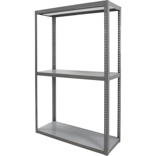 Heavy-Duty Shelving, Steel, Bolted, 3000 lbs. Capacity, 36" W x 72" H x 18" D Chandler Sales