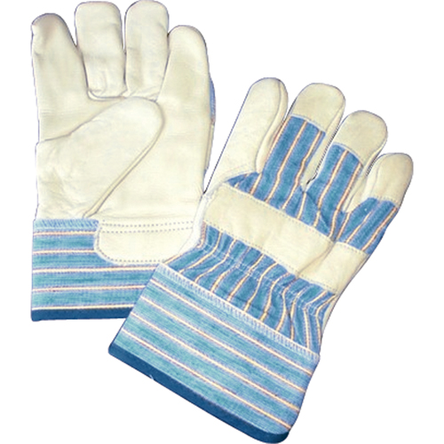 Lined Gloves, One Size, Grain Cowhide Palm, Cotton Fleece Inner Lining Chandler Sales