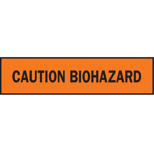Barricade Tape, English, 3" W x 1000' L, 3.5 mils, Black on Orange Chandler Sales