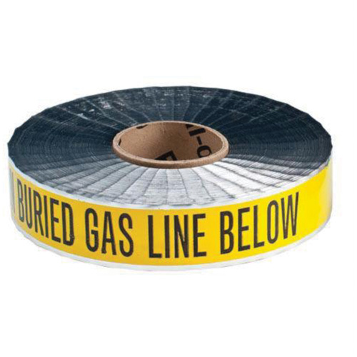 "Gas Line" Identoline&reg; Underground Warning Tape, 2" W x 1000' L, Black on Yellow Chandler Sales