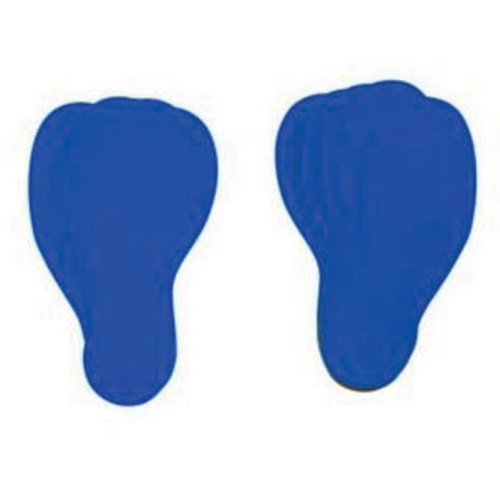 &eacute;tiquettes pour marquage des planchers, Empreinte de pas, 12" lo x 3,75" la, Bleu, Vinyle Chandler Sales
