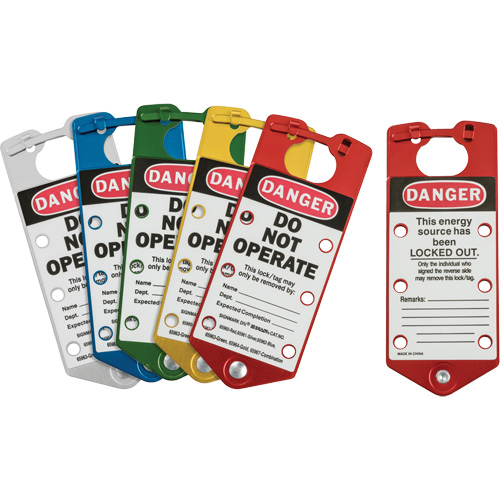 Labeled Lockout Hasps, Blue/Green/Red/Silver/Yellow Chandler Sales