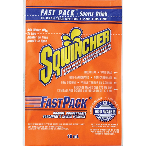 Sqwincher&reg; Boisson de r&eacute;hydratation Fast Pack, Emballage-portion, Orange Chandler Sales