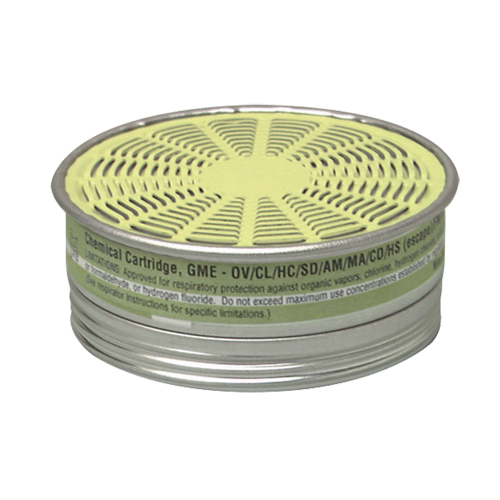 Cartouches pour respirateurs Comfo, Cartouche gaz/vapeur, Gaz multiples/Vapeur organique Chandler Sales