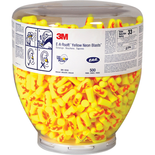 Bouchons d'oreilles E-A-RSoft Yellow Neon, Vrac - Contenant Chandler Sales