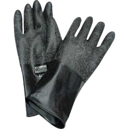 Chemical Resistant Gloves, Size Medium/8, 14" L, Butyl Rubber, 32-mil Chandler Sales