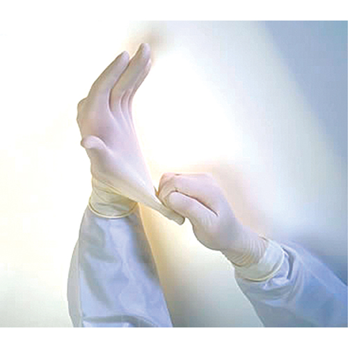 QRP Qualatex&reg; Miracle Grip Examination Gloves, Medium, Latex, 6-mil, Powder-Free, White Chandler Sales