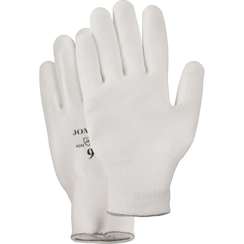 Gants enduit &agrave; paume tricot&eacute;e blanc, Taille Petit/7, Rev&ecirc;tement Polyur&eacute;thane, Enveloppe en PEHP, EN 388 niveau 2 Chandler Sales
