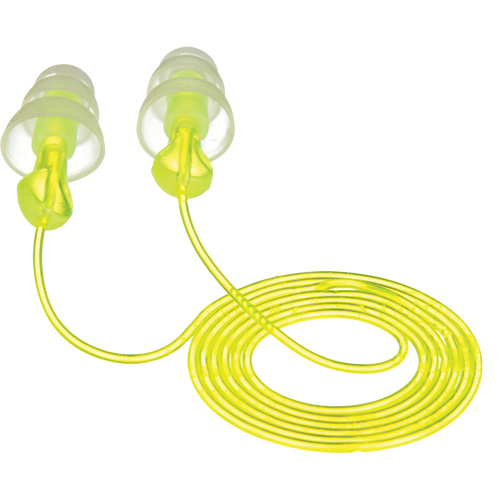 E-A-R Tri-Flange Reusable Earplugs, Corded, Bulk - Polybag, 26 dB NRR, One-Size Chandler Sales