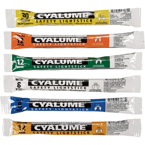 B&acirc;tons de s&eacute;curit&eacute; luminescents Cyalume 6", Vert, Dur&eacute;e 12 h Chandler Sales