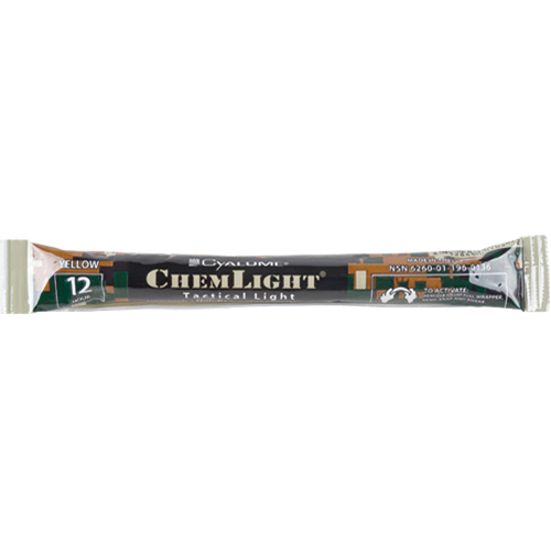 B&acirc;tons de s&eacute;curit&eacute; luminescents Cyalume 6", Jaune, Dur&eacute;e 12 h Chandler Sales