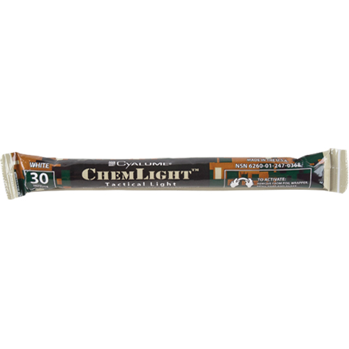 6" Cyalume&reg; Lightsticks, White, 30 mins. Duration Chandler Sales