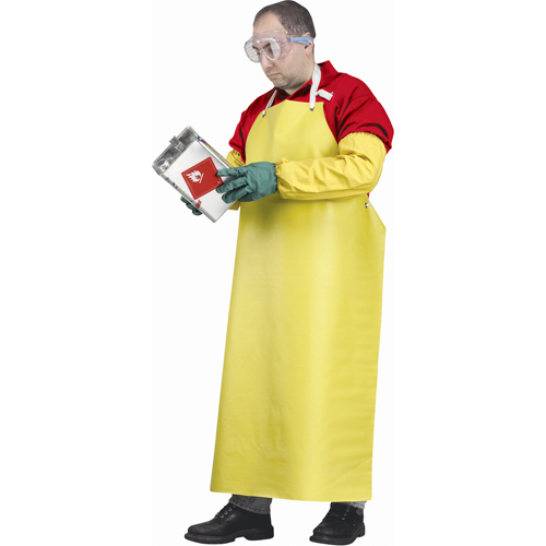 Tabliers ignifuges, N&eacute;opr&egrave;ne/Polyester, 48" lo x 35" la, Jaune Chandler Sales