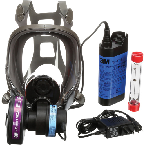 Appareils de protection respiratoire (APR) &agrave; &eacute;puration d'air motoris&eacute; port&eacute;s sur le visage Powerflow, Respirateur &agrave; masque, Pile NiCd Chandler Sales