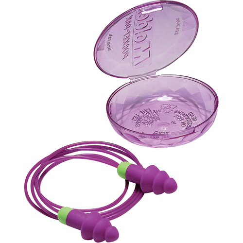 Rockets&reg; Reusable Earplugs, Corded, Bulk - Plastic Case, 27 dB NRR, One-Size Chandler Sales