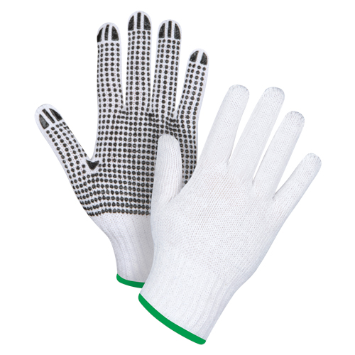 Dotted String Knit Gloves, Poly/Cotton, Single Sided, 7 Gauge, Medium Chandler Sales