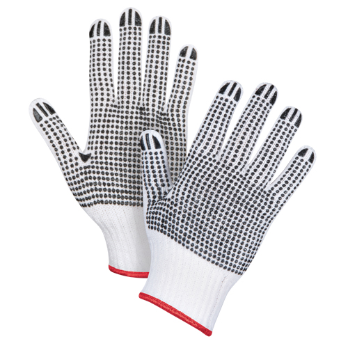 Gants tricot&eacute;s deux c&ocirc;t&eacute;s &agrave; pois, Poly/coton, Deux c&ocirc;t&eacute;s, Calibre 7, Petit Chandler Sales