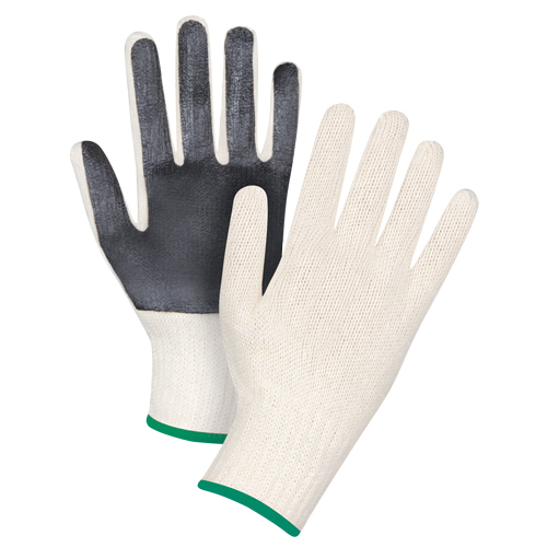 Gants en tricot &agrave; paume enduite, Poly/coton, Un c&ocirc;t&eacute;, Calibre 7, Moyen Chandler Sales