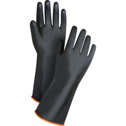 Gants de poids lourd pour la manipulation de produits chimiques, Taille Grand/9, 14" lo, Latex de caoutchouc, 30 mils Chandler Sales