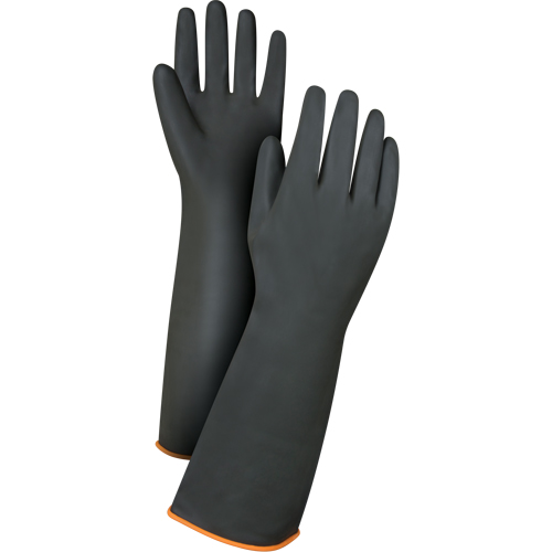 Gants de poids lourd pour la manipulation de produits chimiques, Taille Grand/9, 18" lo, Latex de caoutchouc, 30 mils Chandler Sales