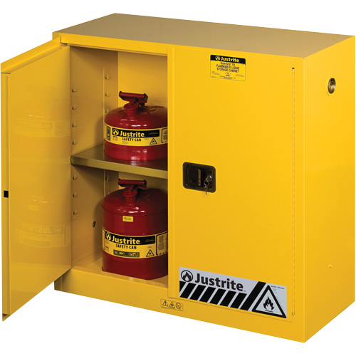 Sure-Grip&reg; Ex Flammable Storage Cabinets, 30 gal., 2 Door, 43" W x 44" H x 18" D Chandler Sales