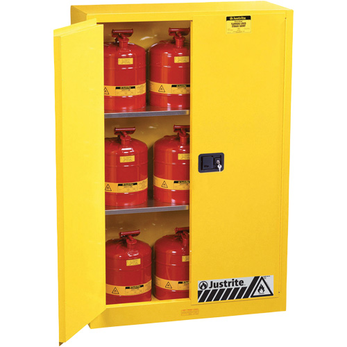 Sure-Grip&reg; Ex Flammable Storage Cabinets, 45 gal., 2 Door, 43" W x 65" H x 18" D Chandler Sales