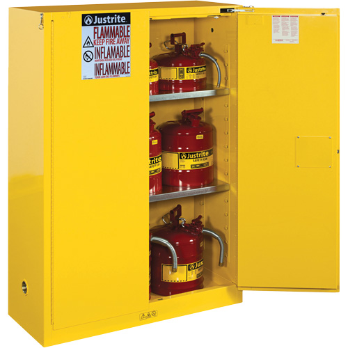 Sure-Grip&reg; Ex Flammable Storage Cabinets, 45 gal., 2 Door, 43" W x 65" H x 18" D Chandler Sales