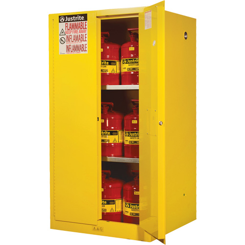 Sure-Grip&reg; Ex Flammable Storage Cabinets, 60 gal., 2 Door, 34" W x 65" H x 34" D Chandler Sales