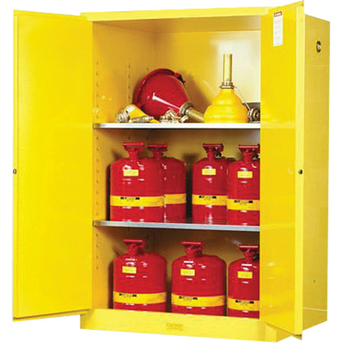 Sure-Grip&reg; Ex Flammable Storage Cabinets, 90 Gal., 2 Door, 43" W x 65" H x 34" D Chandler Sales