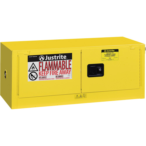 Armoire de s&eacute;curit&eacute; pour produits inflammables EX Piggyback Sure-Grip , 12 gal., 2 Porte(s), 43" La x 18" h x 18" p Chandler Sales
