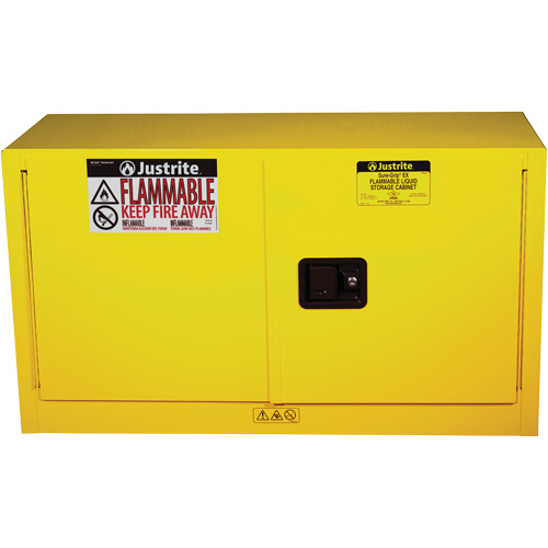 Armoire de s&eacute;curit&eacute; pour produits inflammables EX Piggyback Sure-Grip , 17 gal., 2 Porte(s), 43" La x 24" h x 18" p Chandler Sales
