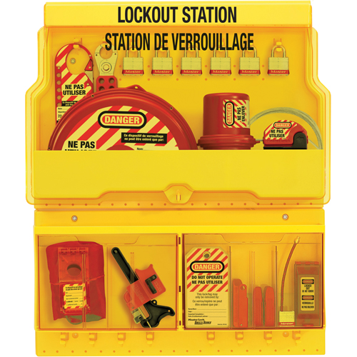 Deluxe Lockout Stations, Aluminum Padlocks, 32 Padlock Capacity, Padlocks Included Chandler Sales