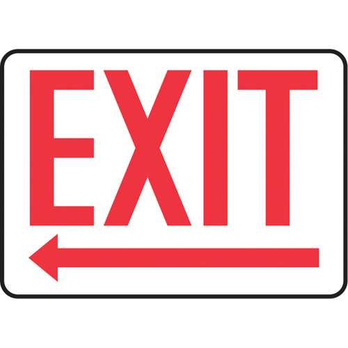 "Exit" Sign, 10" x 14", Plastic, English with Pictogram Chandler Sales
