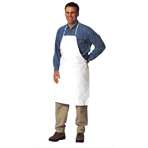 Apron, Tyvek&reg; 400, White, 28" W x 36" L Chandler Sales