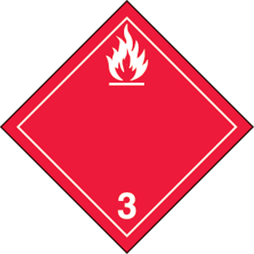 TDG Shipping Labels, Class 3, Flammable Liquids, Vinyl Chandler Sales