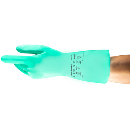 Solvex&reg; 37-145 Gloves, Size 2X-Large/11, 13" L, Nitrile, 11-mil Chandler Sales