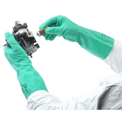 Solvex&reg; 37-145 Gloves, Size 2X-Large/11, 13" L, Nitrile, 11-mil Chandler Sales