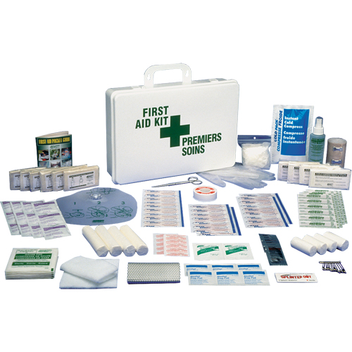 Trousses de premiers soins standards pour le bureau, Dispositif m&eacute;dical Classe 1, Boîte en plastique Chandler Sales