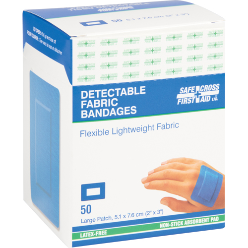 Bandages, Rectangular/Square, 3", Fabric Metal Detectable, Sterile Chandler Sales