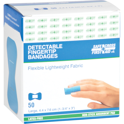 Bandages, Fingertip, 3", Fabric Metal Detectable, Sterile Chandler Sales