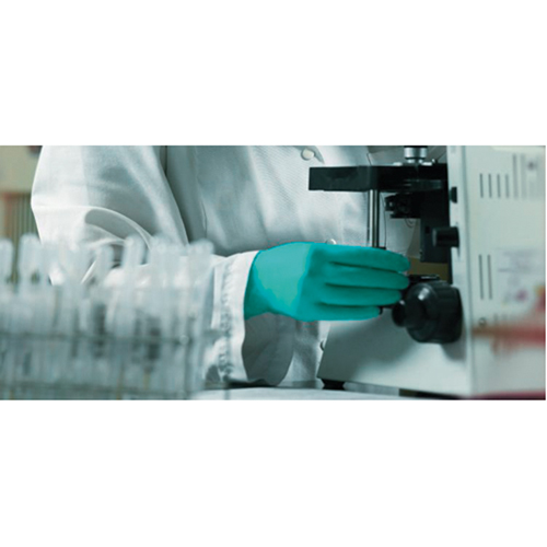 Gants jetables TouchNTuff, 7, Nitrile, 5 mils, Poudr&eacute;s, Vert Chandler Sales