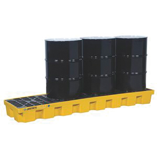 Palettes pour contr&ocirc;le des d&eacute;versements EcoPolyBlend sans drain, Capacit&eacute; de d&eacute;versement 75 gal. US, 97" x 25" x 9" Chandler Sales