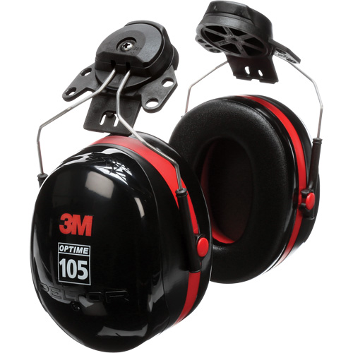 Peltor Optime 105 Series Earmuffs, Cap Mount, 27 NRR dB Chandler Sales