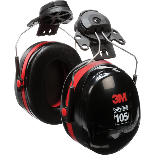 Peltor Optime 105 Series Earmuffs, Cap Mount, 27 NRR dB Chandler Sales