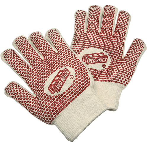 Gants r&eacute;versibles en tissu &eacute;ponge Red Brick, Coton, Deux c&ocirc;t&eacute;s, Calibre 10, Grand Chandler Sales